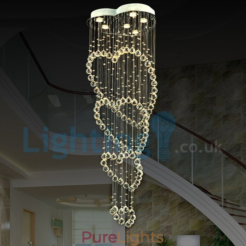 Modern Contemporary Chandelier Flush mount Pendant Fixture Crystal Rain Drop Light