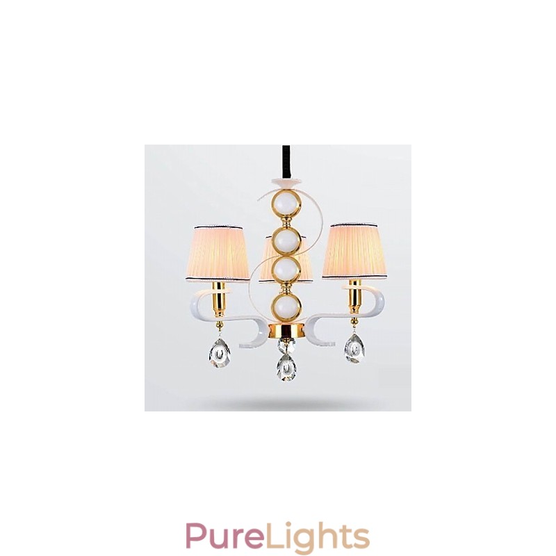 Fabric Chandelier 3 Light Modern Minimalist High Grade Lamp