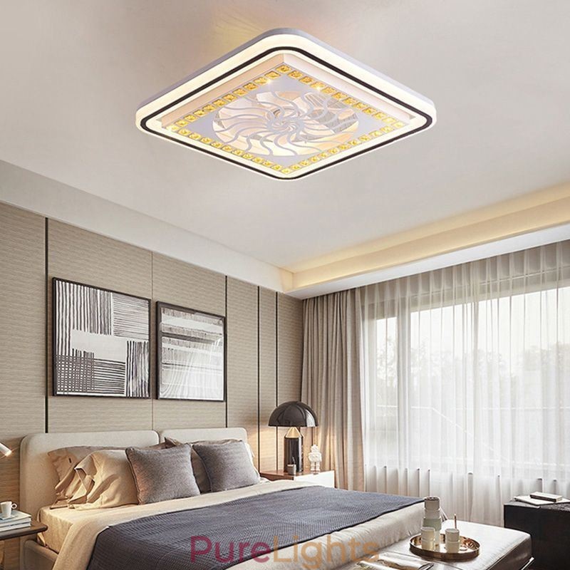 Intelligent Ceiling Fan With Light Stepless Dimming Decoration