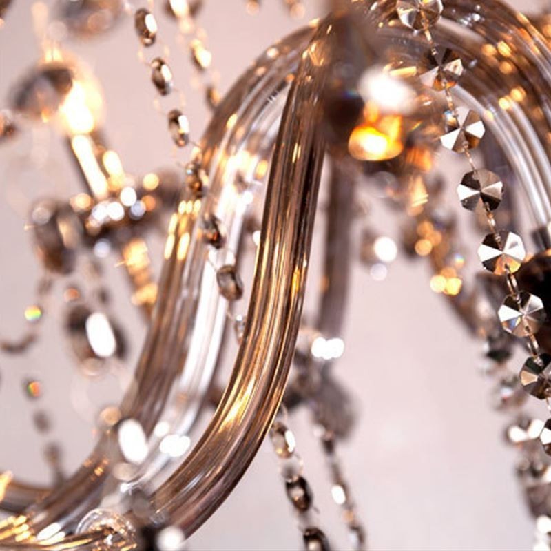 Large European Crystal Chandelier Elegant Pendant Light