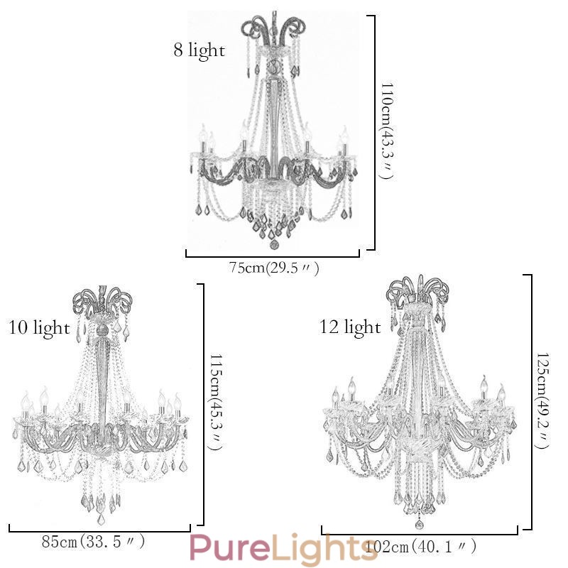 European Crystal Chandelier Elegant Pendant Light