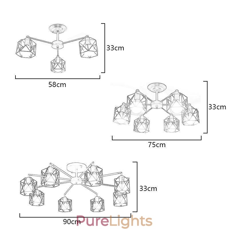 Modern Bird Cage Pendant Lamp Iron Decorative Lighting