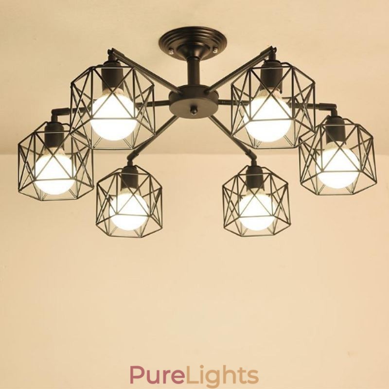 Modern Bird Cage Pendant Lamp Iron Decorative Lighting