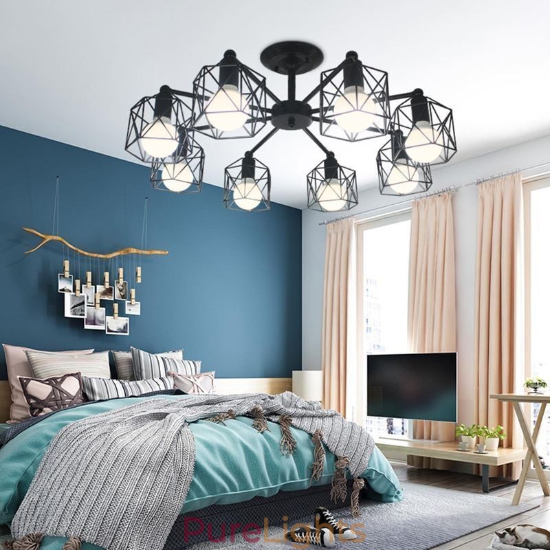Modern Bird Cage Pendant Lamp Iron Decorative Lighting