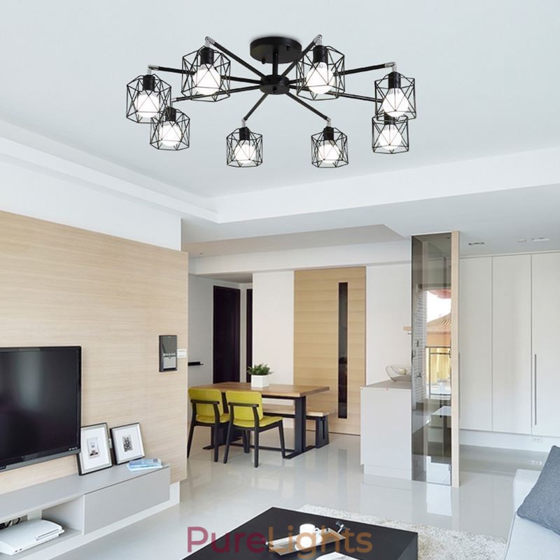 Modern Bird Cage Pendant Lamp Iron Decorative Lighting