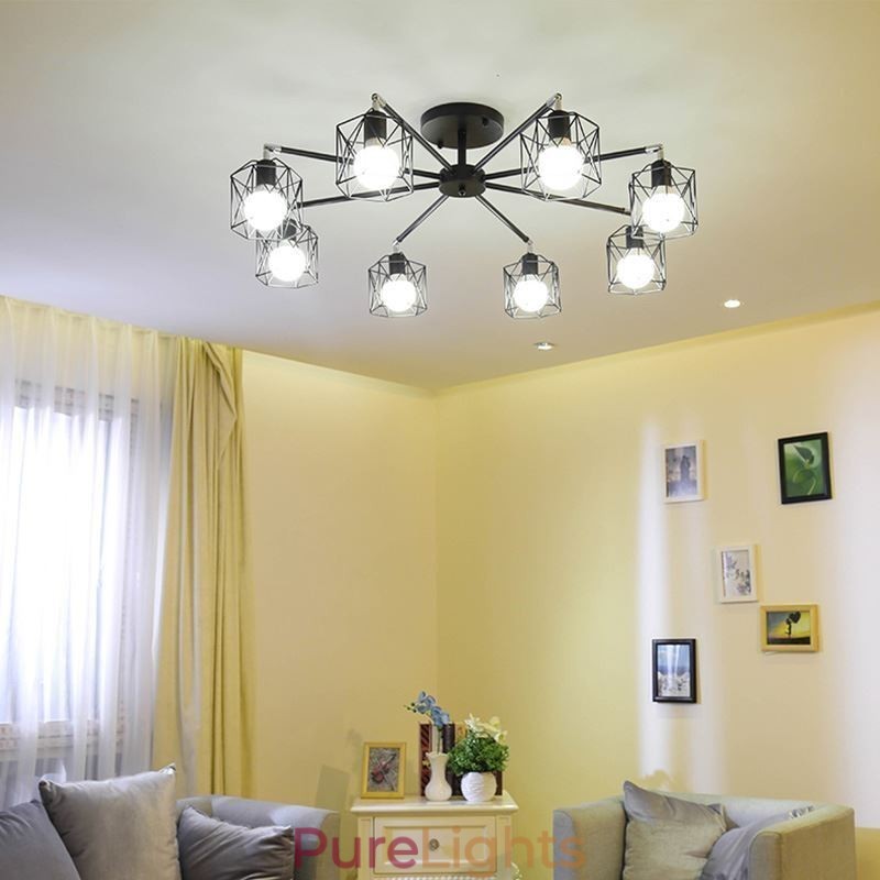 Modern Bird Cage Pendant Lamp Iron Decorative Lighting