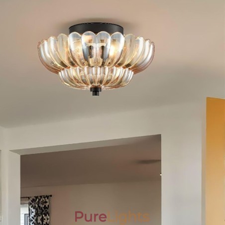 Modern Simple Flush Mount Lotus Base Ceiling Lamp Modern Simple Flush Mount Lotus Base Ceiling Lamp