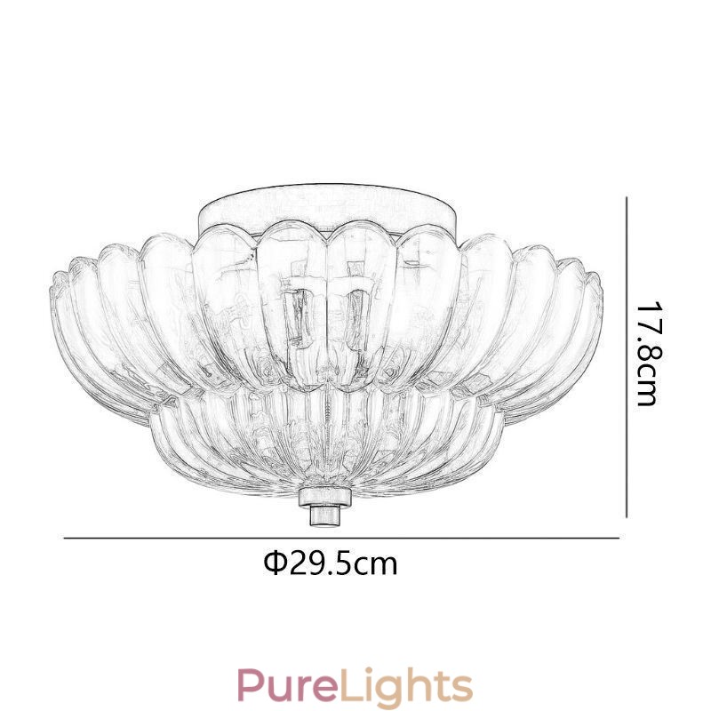 Modern Simple Flush Mount Lotus Base Ceiling Lamp