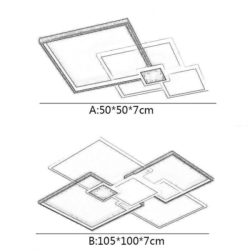 Flush Mount Square Ceiling Light Fixture