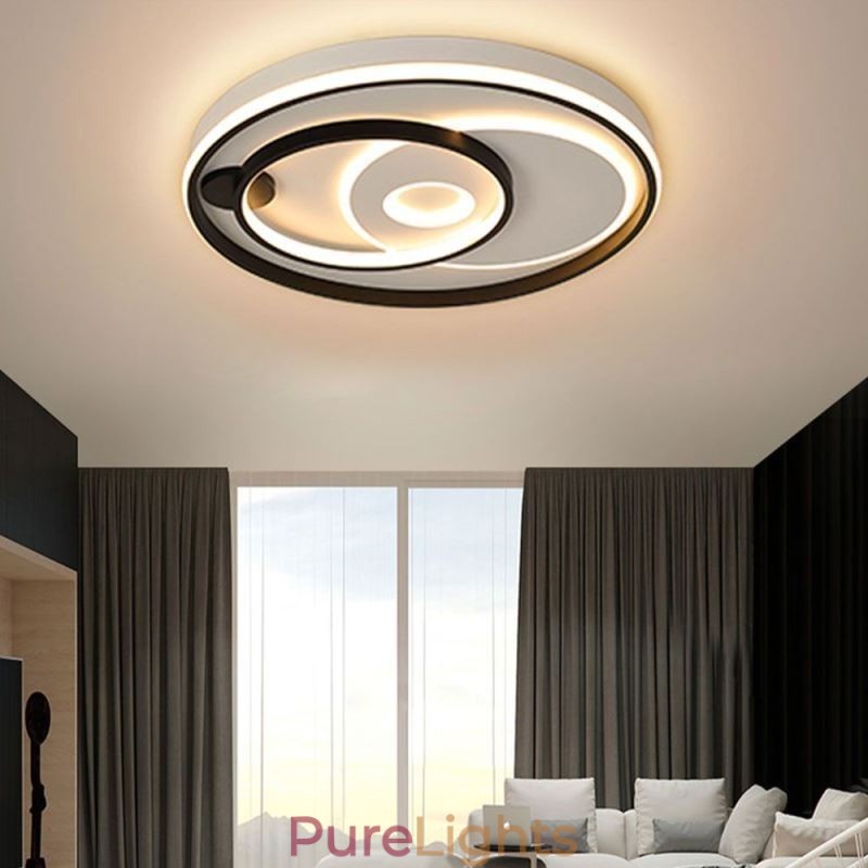 Overlapping Round Flush Mount Ceiling Light Modern Acrylic Light