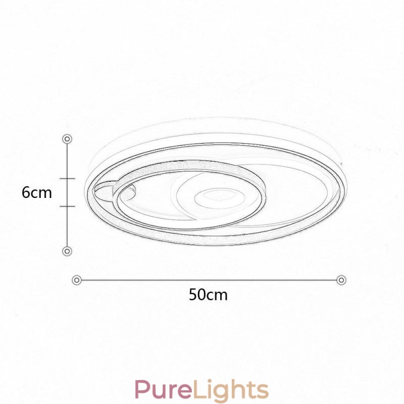 Overlapping Round Flush Mount Ceiling Light Modern Acrylic Light