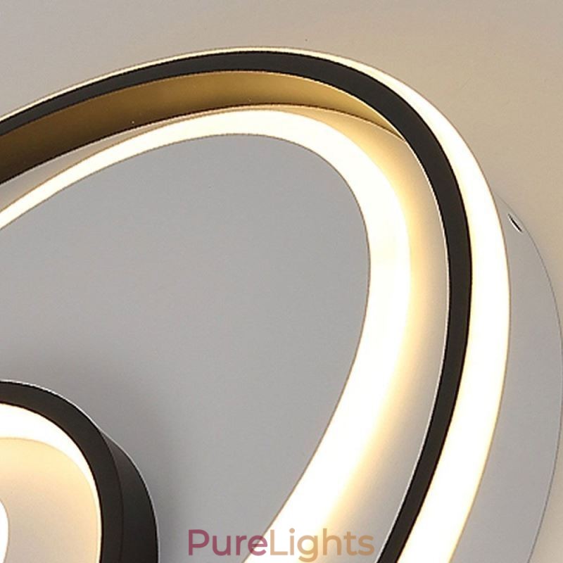 Overlapping Round Flush Mount Ceiling Light Modern Acrylic Light