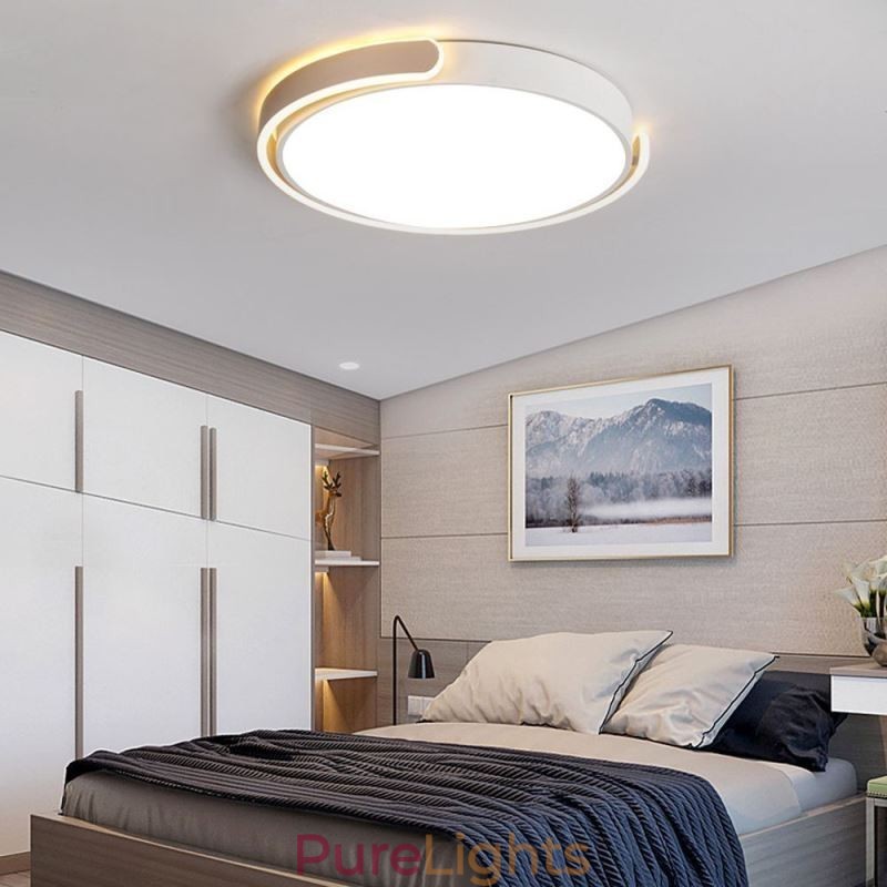 Round Acrylic Flush Mount Ceiling Light Fixture