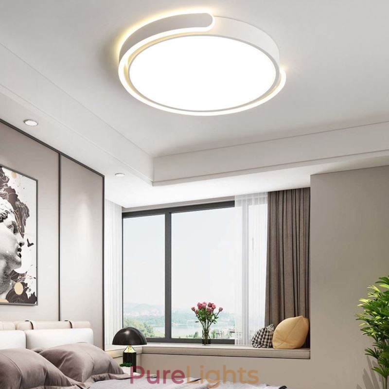 Round Acrylic Flush Mount Ceiling Light Fixture