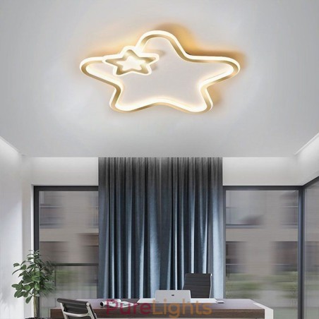 Creative Star Flush Mount Golden Star Ceiling Light Creative Star Flush Mount Golden Star Ceiling Light