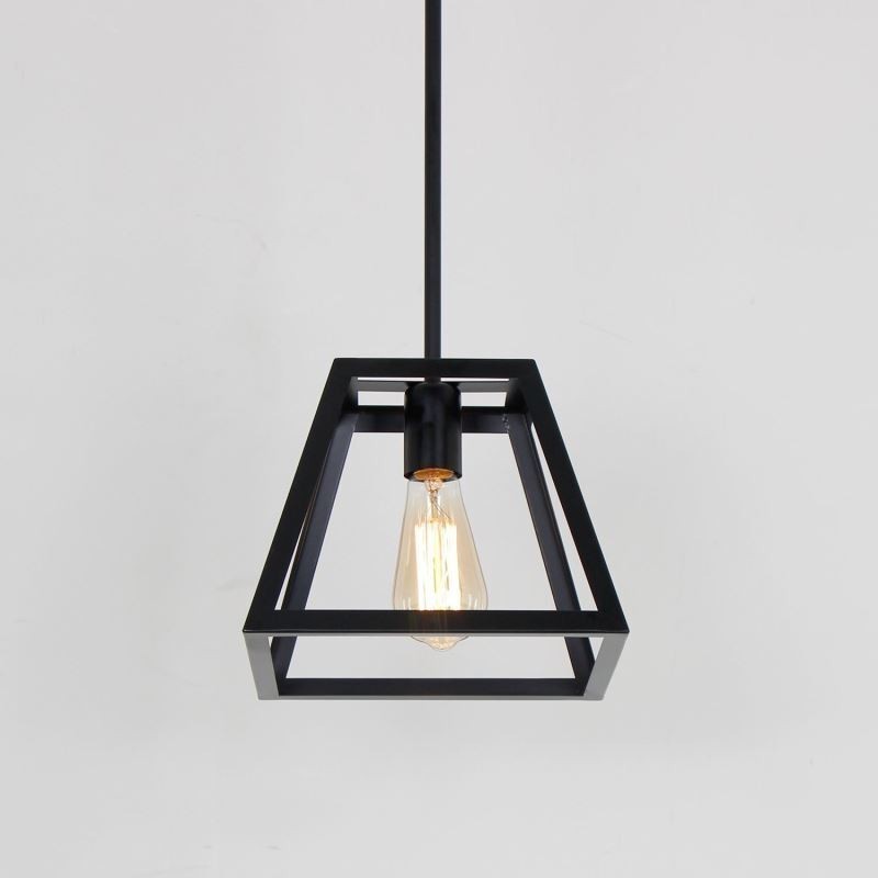 Rustic Farmhouse Pendant Light Industrial Mini Metal Ceiling Light Trapezoidal Shape Island
