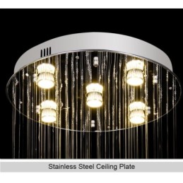 Crystal Chandelier Contemporary Elegant Ceiling Light Fixture Duplex Stair