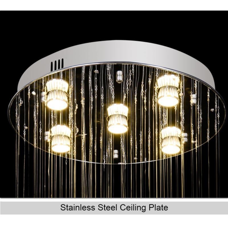 Crystal Chandelier Contemporary Elegant Ceiling Light Fixture Duplex Stair