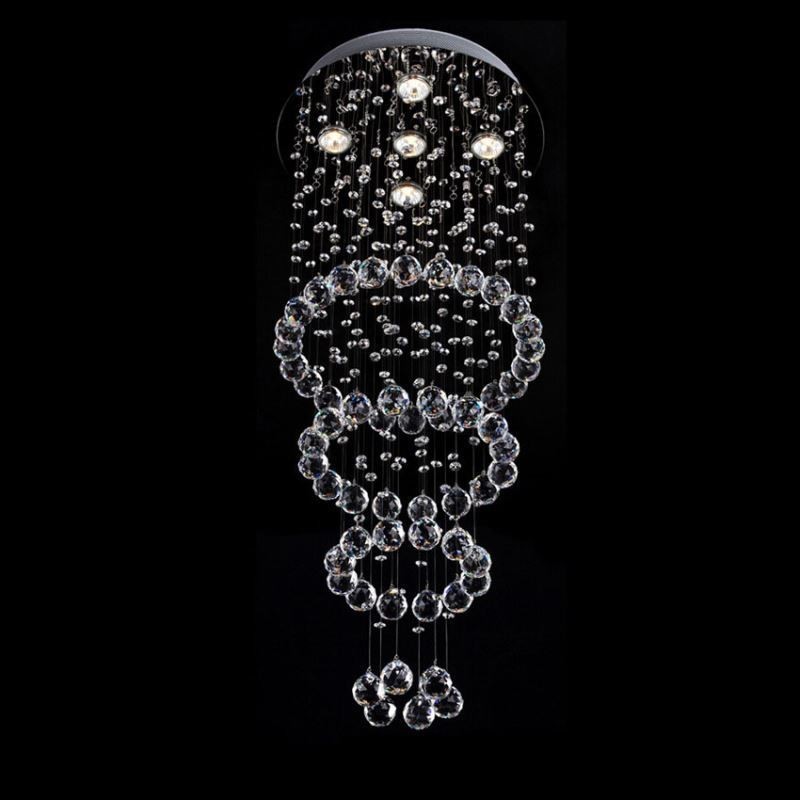 Crystal Chandelier Contemporary Elegant Ceiling Light Fixture Duplex Stair