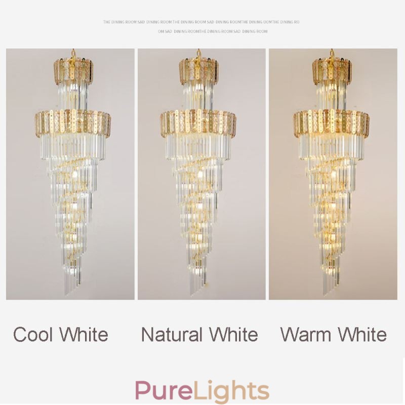 Gold Crystal Pendant Light Luxurious Decrative Ceiling Light φ60*H180cm