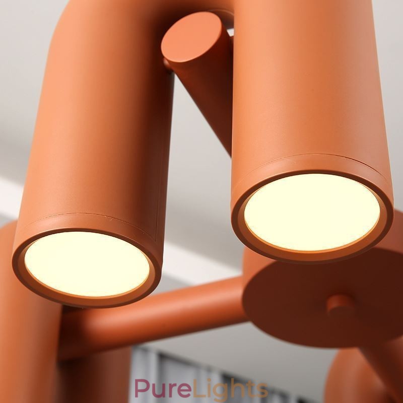 Pendant Light Round Wrought Iron U shaped Ceiling Light 90° Rotating Shade