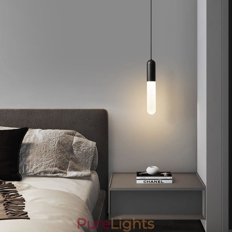Modern Frosted Pendant Light Brushed Pendant Lamp