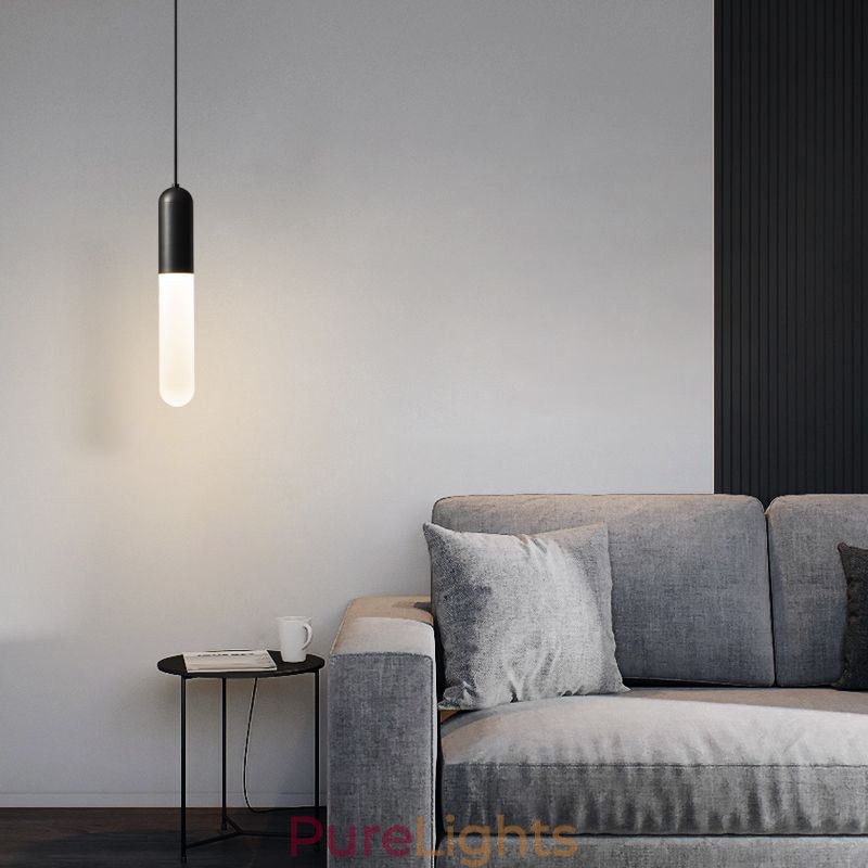 Modern Frosted Pendant Light Brushed Pendant Lamp