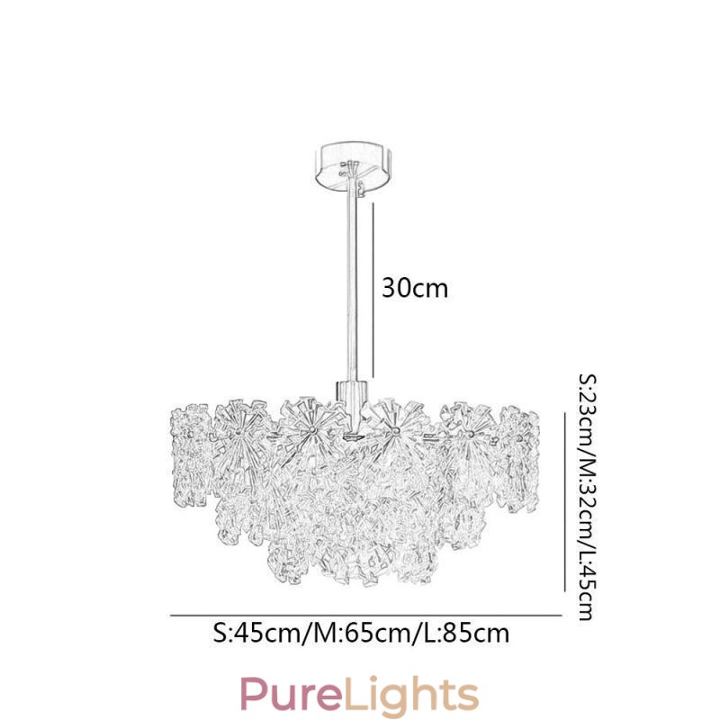 Luxury Pendant Light Home Décor Glass Chandelier Living