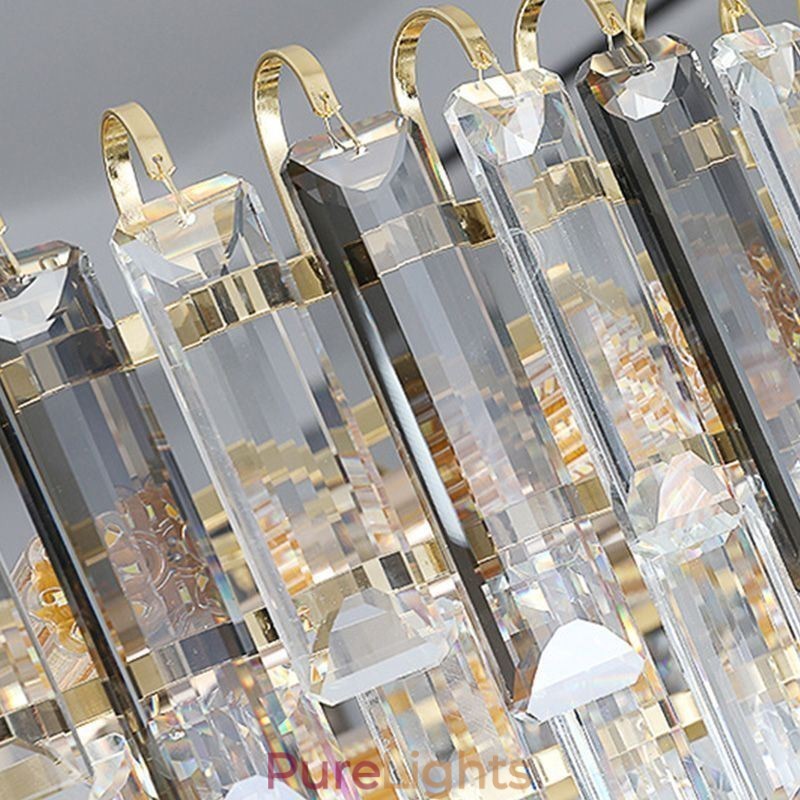 Rectangle Pendant light Crystal Ceiling Light Fixture