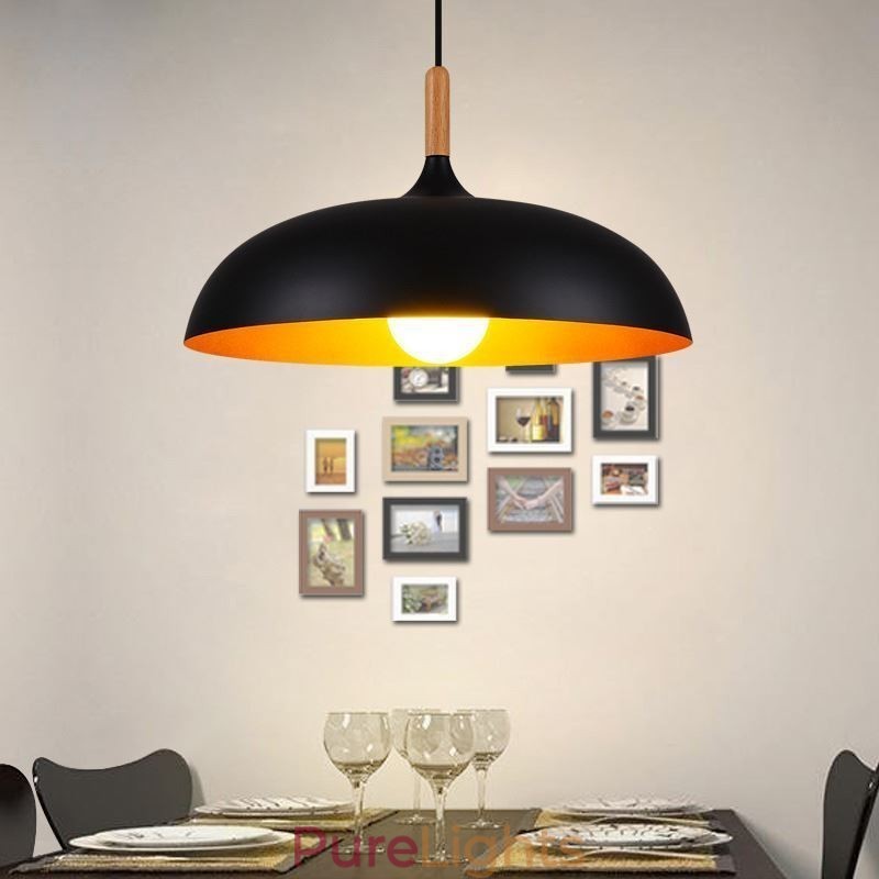 Modern Pendant Light Minimalist Decorative Light Fixture Black White