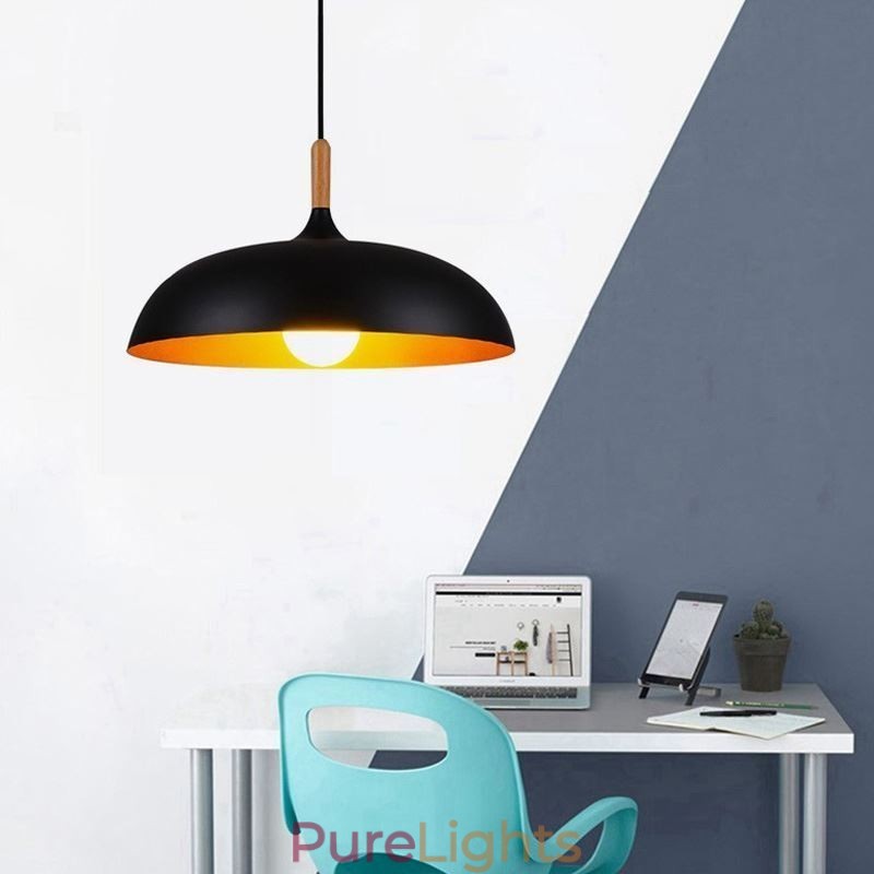 Modern Pendant Light Minimalist Decorative Light Fixture Black White