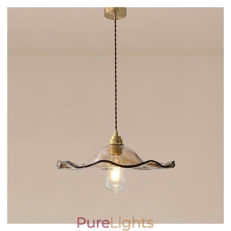 Lotus Leaf Glass Pendant Light Creative Decorative Light Fixture