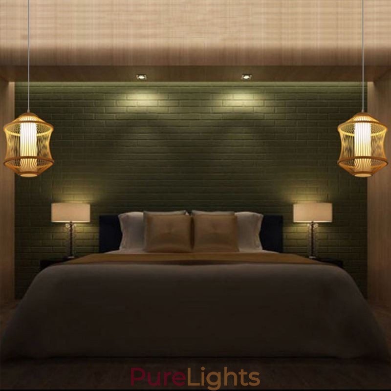 Visual Comfort Bamboo Cage Pendant Light