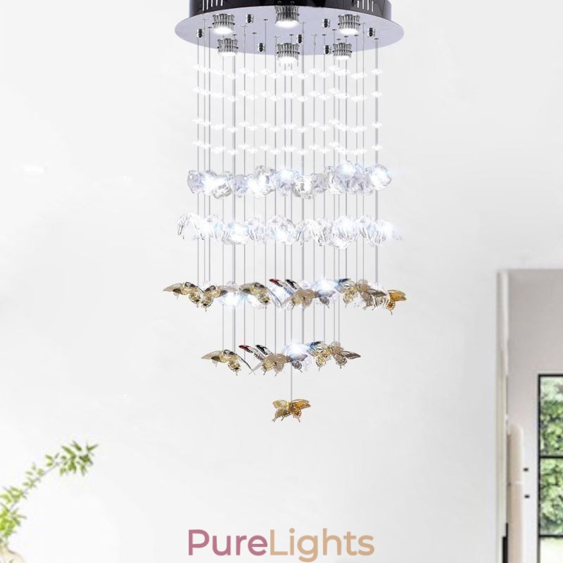 Nordic Pendant Light Creative Butterfly Glass Pendant Light
