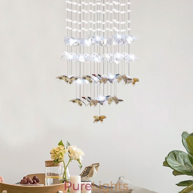Nordic Pendant Light Creative Butterfly Glass Pendant Light