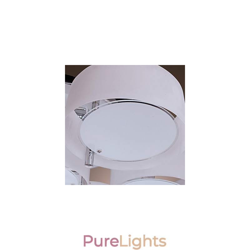 Modern Contemporary Chrome Metal Chandelier Flush Mount
