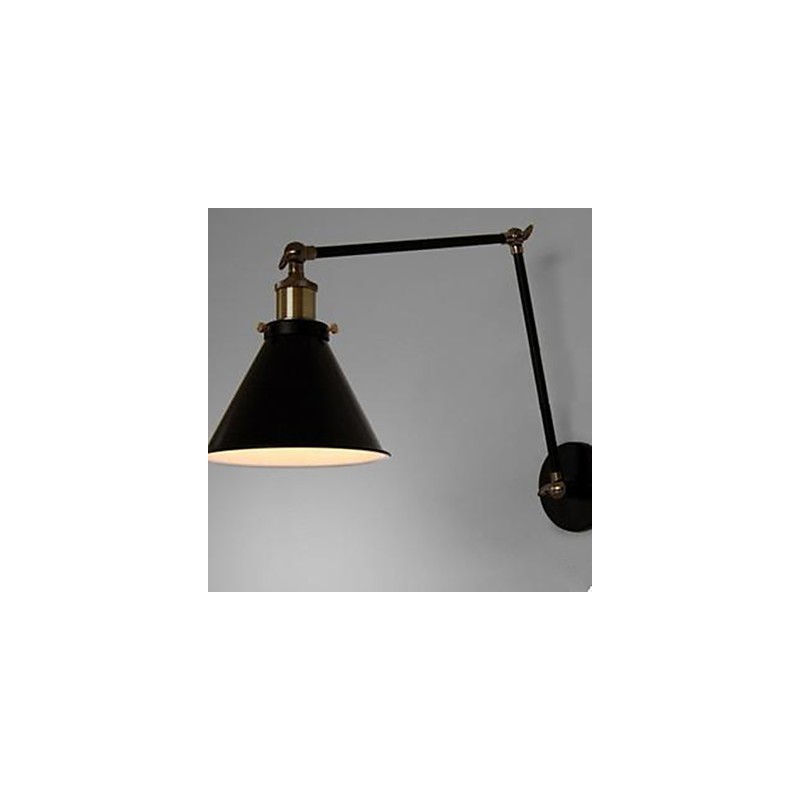 Industrial Nostalgia Personality Loft Black Umbrella Section Double Wall Lamp