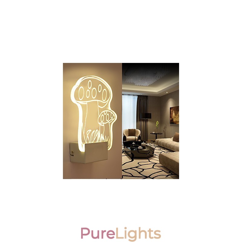 Acrylic Wall Lamp PVC Lamp Light Modern Contemporary Metal