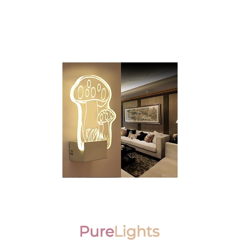 Acrylic Wall Lamp PVC Lamp Light Modern Contemporary Metal
