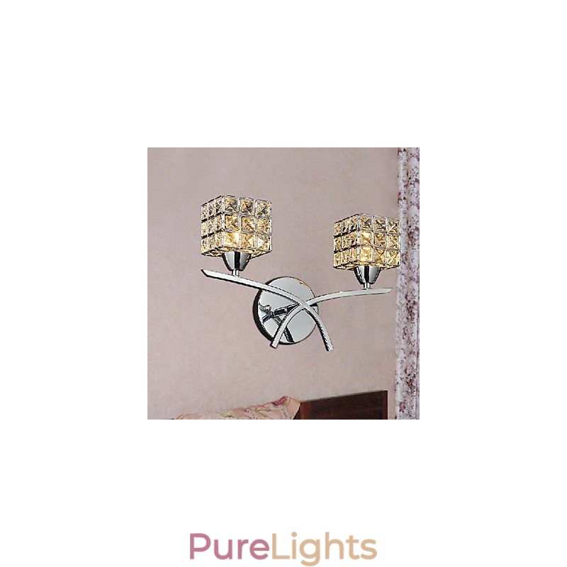 Modern Crystal Wall Light In 2 Lights