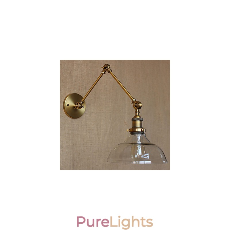The LOFT Style Designer Lamp Modern Glass Bronze Cafe Decorative Wall Lamp