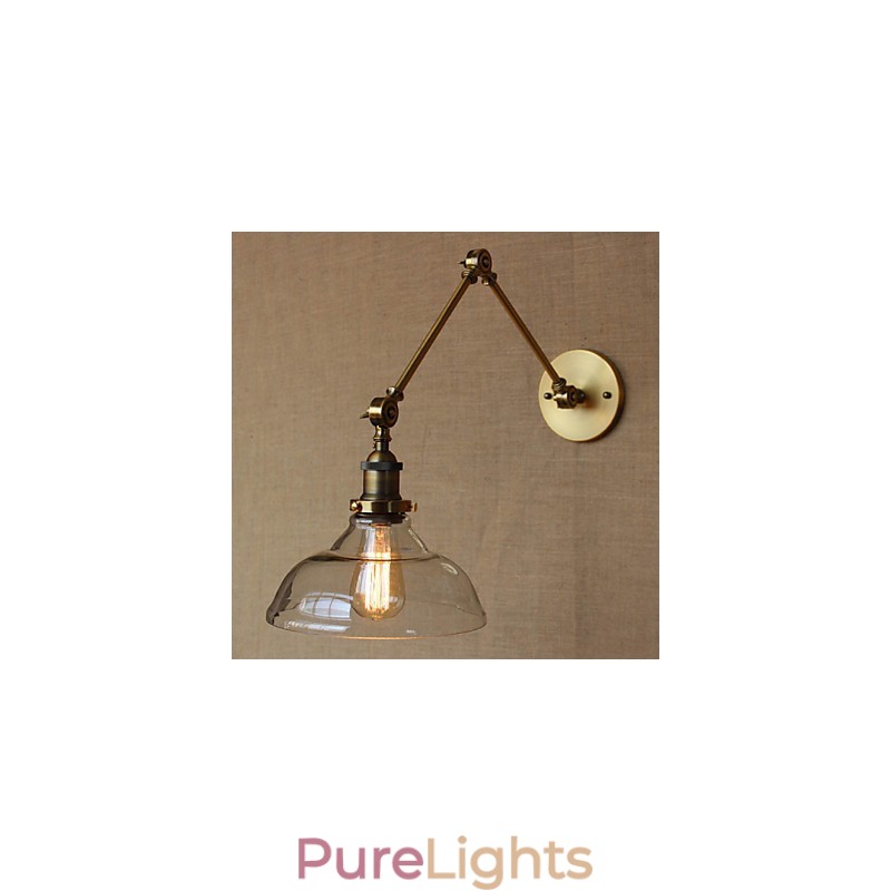 The LOFT Style Designer Lamp Modern Glass Bronze Cafe Decorative Wall Lamp