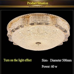 Modern Luxury Crystal Ceiling mounted Light Absorb Dome Light Diameter 50CM