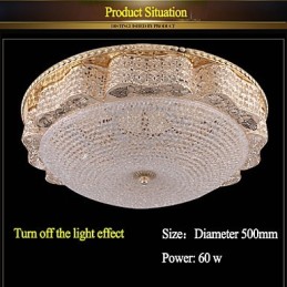 Modern Luxury Crystal Ceiling mounted Light Absorb Dome Light Diameter 50CM
