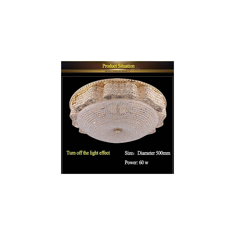 Modern Luxury Crystal Ceiling mounted Light Absorb Dome Light Diameter 50CM