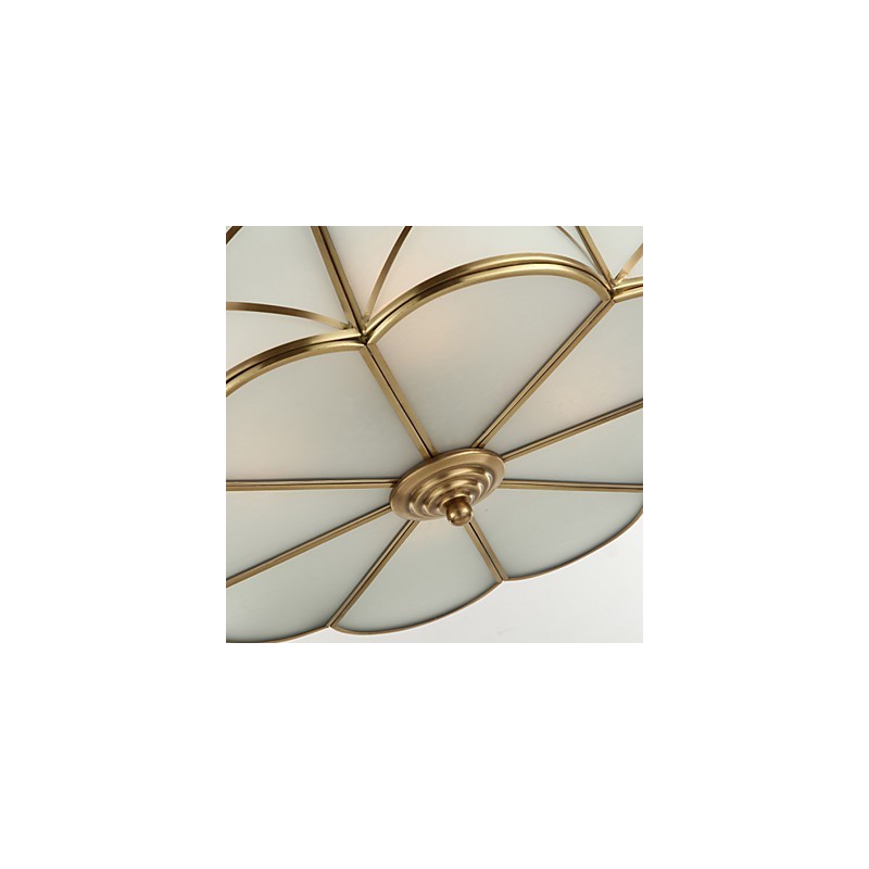 Traditional Classic Rustic Lodge Brass Metal Flush Mount