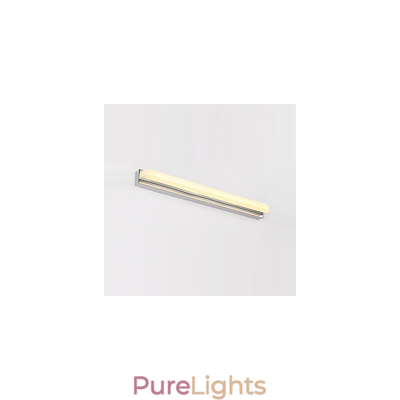 Integrated Modern Contemporary Chrome Feature for Ambient Light Bathroom Lighting Wall Light