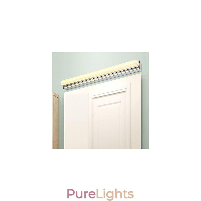 Integrated Modern Contemporary Chrome Feature for Ambient Light Bathroom Lighting Wall Light