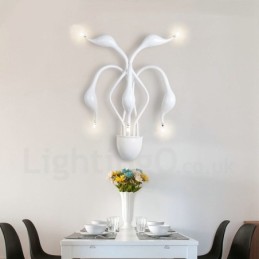 Swan Head Modern Contemporary Multi Colours Ambient Light Wall Sconces Wall Light