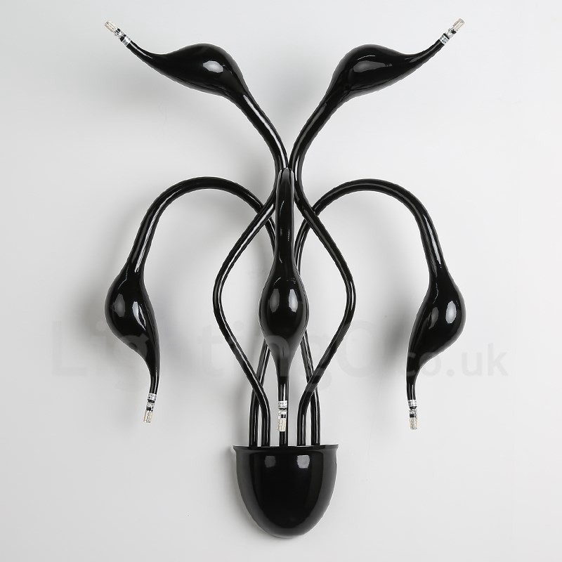 Swan Head Modern Contemporary Multi Colours Ambient Light Wall Sconces Wall Light